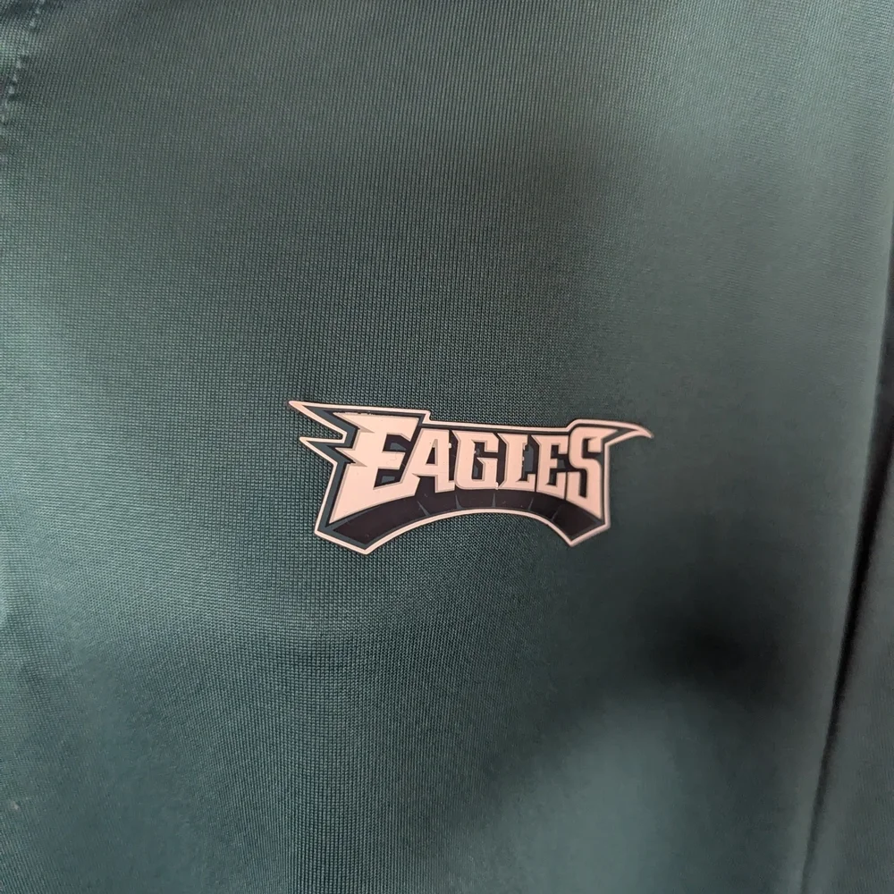 Men’s Nike DRI Fit On Field Philadelphia Eagles Green Collared Polo, Size Large